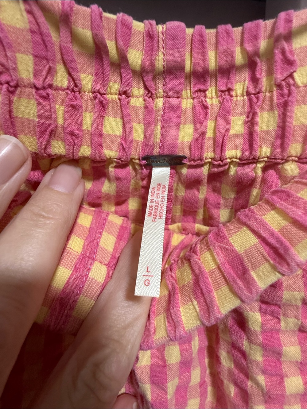 Free People Preppy Poplin Gingham Searsucker Pants - Picture 10 of 14
